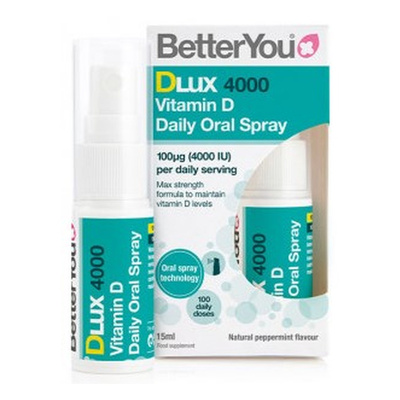 DLux 4000 Daily Vitamin D Oral Spray, Natural Peppermint - 15 ml.