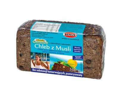 Benus Mestemacher Chleb Żytni z Musli 500g