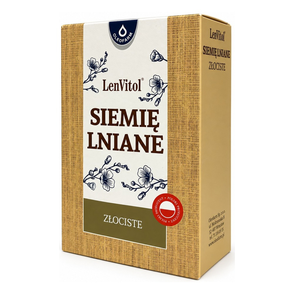 Oleofarm LenVitol Siemię Lniane Złociste na Trawienie i Jelita 250g