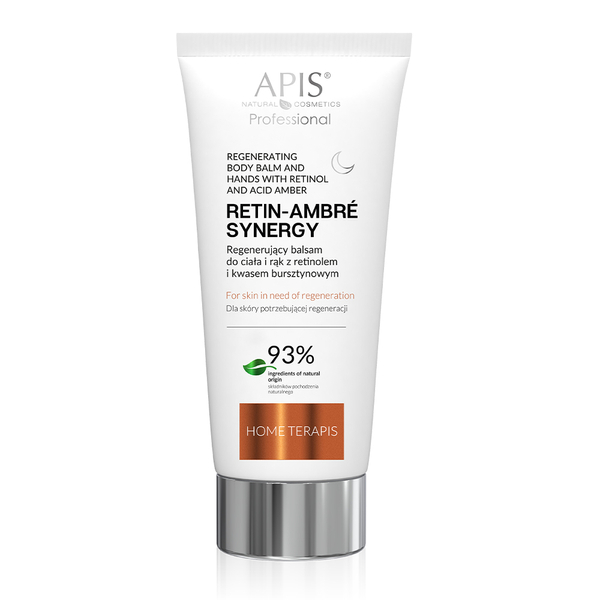 Apis Retin Ambre Synergy Regenerujący Balsam do Ciała i Rąk z Retinolem i Kwasem Bursztynowym dla Skóry z Przebarwieniami Potrzebującej Regeneracji na Noc 200ml