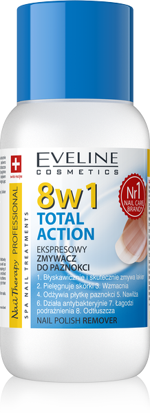 Eveline Total Action 8w1 Ekspresowy Zmywacz do Paznokci 150ml