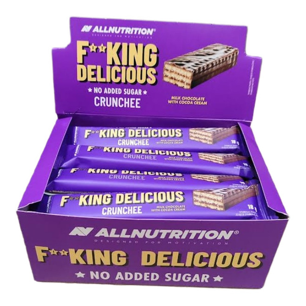Allnutrition Fitking Delicious Crunchee, Milk Chocolate with Cocoa Cream - 20 x 18g