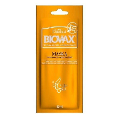 Biovax Regenerująca Maseczka Do Włosów Suchych I Zniszczonych 20 ml