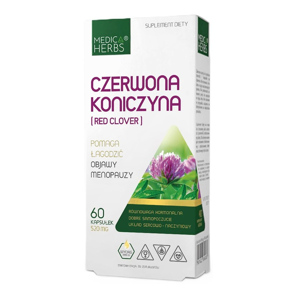 MEDICA HERBS Czerwona Koniczyna (Red Clover) 520mg, 60 kaps.