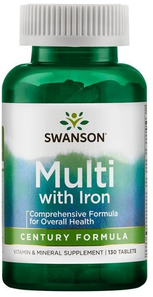 Swanson Multi with Iron Century Formula 130 Tabletek