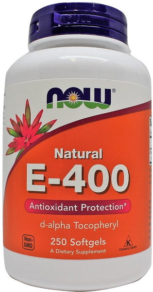 Now Foods Vitamin E-400 Natural Wspomaga Układ Odpornościowy 250 Kapsułek