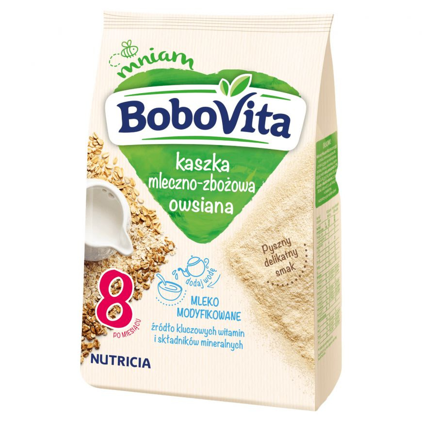 BoboVita Kaszka Mleczno Zbożowa Owsiana z Witaminami po 8 Miesiącu 230g