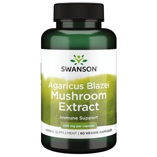 Swanson Agaricus Blazei 500mg na Wsparcie Odporności 90 Kapsułek