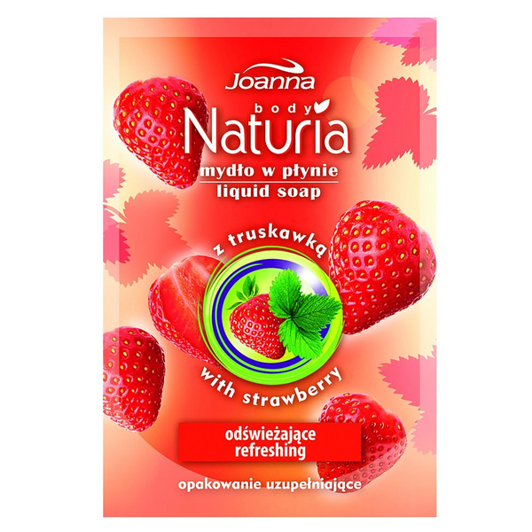 Joanna Naturia Body Refill Odświeżające Mydło w Płynie Truskawka 300ml