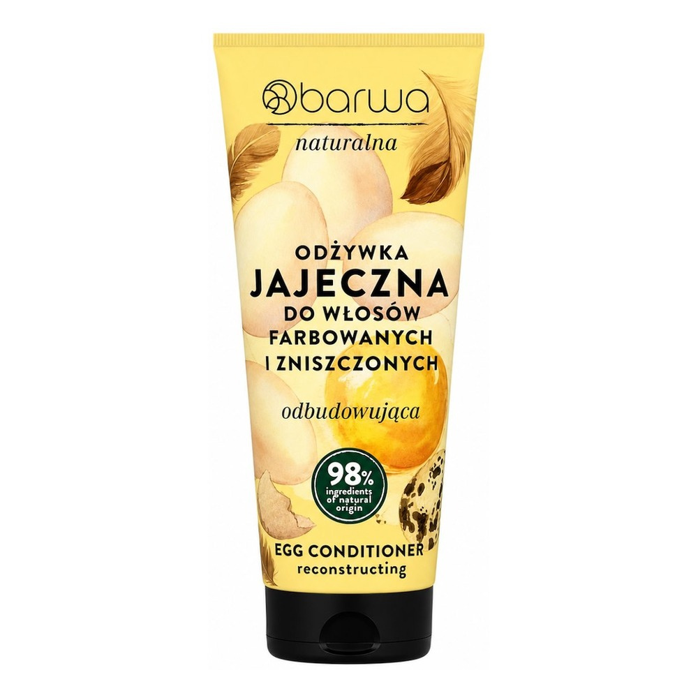 Barwa Naturalna Odbudowująca Odżywka Jajeczna dla Włosów Farbowanych i Zniszczonych 200ml