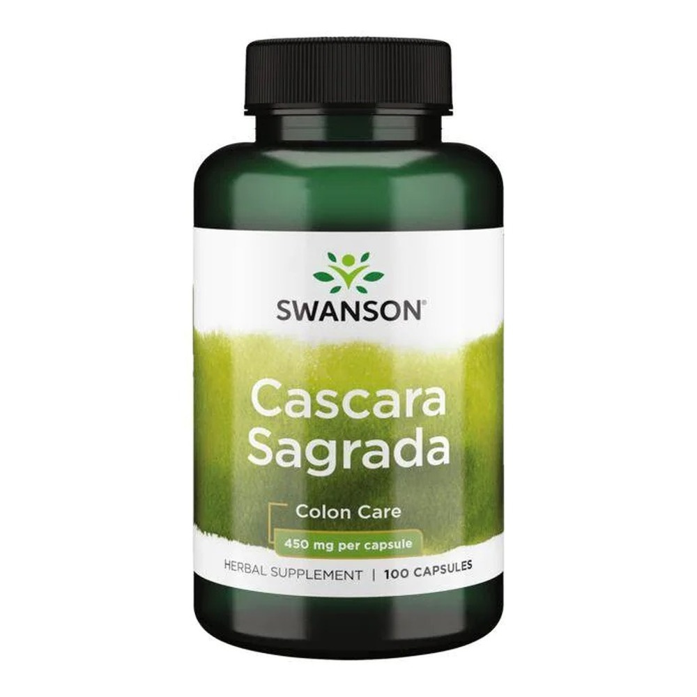 Swanson Cascara Sagrada 450mg na Wsparcie Pracy Jelit 100 Kapsułek