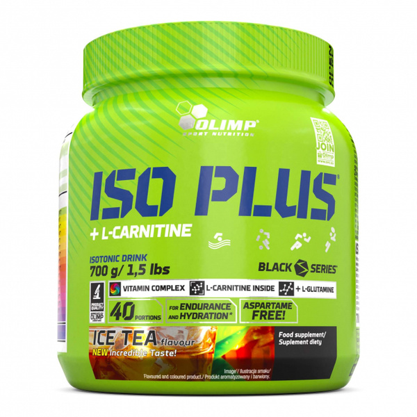 Olimp Nutrition Iso Plus Napój Izotoniczny w Proszku dla Nawodnienia i Wytrzymałości o Smaku Mrożonej Herbaty 700g