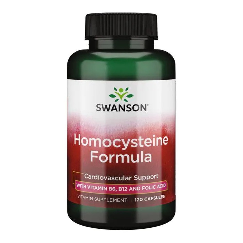 Swanson Homocysteine Formula na Wsparcie Homocysteiny 120 Kapsułek