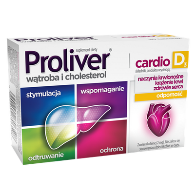 Aflofarm Proliver Cardio D3 na Wątrobę, Serce i Cholesterol 30 Tabletek