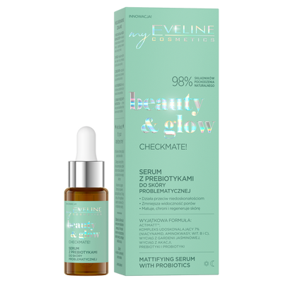 Eveline Beauty & Glow Checkmate! Serum z Prebiotykami do Cery Problematycznej 18ml