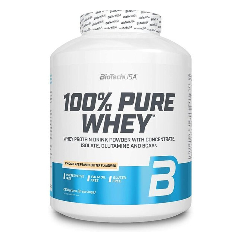 BioTechUSA 100% Pure Whey Odżywka Białkowa Czekolada Masło Orzechowe Na Wzrost i Regenerację Mięśni 2270g