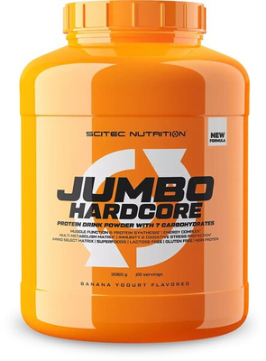 SciTec Jumbo Hardcore, Banana Yogurt - 3060g
