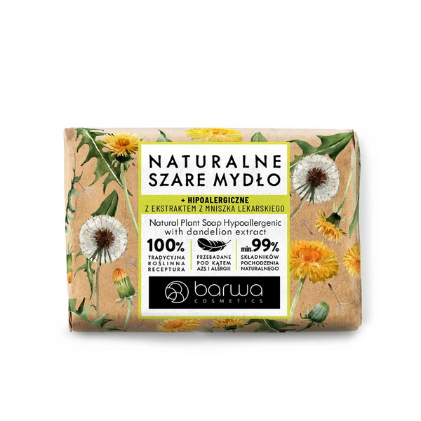 Barwa Naturalne Hipoalergiczne Szare Mydło z Mniszkiem Lekarskim 90g