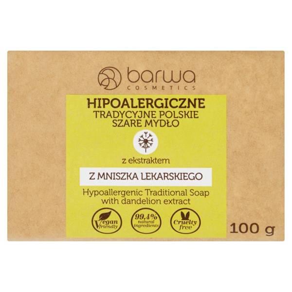Barwa Hipoalergiczne Szare Mydło Regenerujące z Mniszkiem Lekarskim 100g