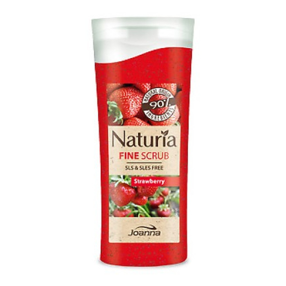 Joanna Naturia Peeling Truskawkowy Drobnoziarnisty do Ciała Wygładzający i Oczyszczający 100g