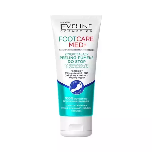 Eveline Foot Care Med+ Zmiękczający Peeling-Pumeks do Stóp na Zrogowaciały i Suchy Naskórek 100ml