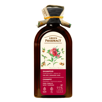 Green Pharmacy Szampon do Włosów Suchych z Olejem Arganowym i Granatem 350ml