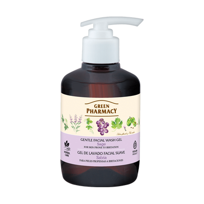 Green Pharmacy Delikatny Żel do Mycia Twarzy Szałwia do Skóry Podrażnionej 270ml