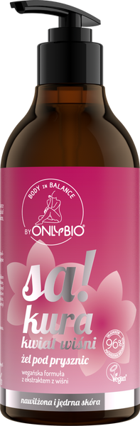 OnlyBio Body in Balance Żel pod Prysznic Sakura Kwiat Wiśni 400ml