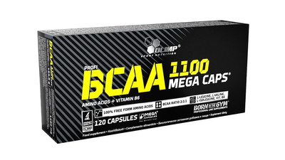 Olimp BCAA 1100 Mega Caps Aminokwasy na Regenerację Mięśni 120 Kapsułek