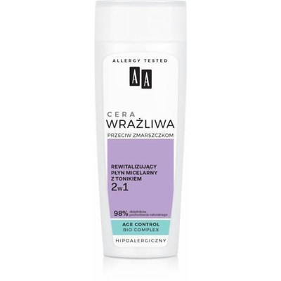 AA Sensitive Skin Płyn Micelarny i Tonik Przeciwzmarszczkowy 2w1 do Demakijażu Twarzy 200ml