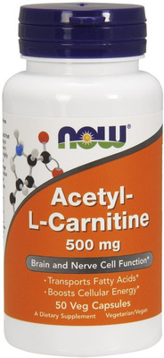 Acetyl-L-Carnitine, 500mg - 50 vcaps