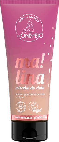 OnlyBio Regenerujące Wegańskie Mleczko do Ciała z Maliną Nordycką 200ml