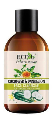 Eco-U Cucumber Dandelion Woda do Mycia Twarzy z Ogórkiem i Mniszkiem Lekarskim do Skóry Mieszanej 200ml