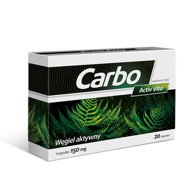 Carbo Activ Vita Węgiel Aktywny 20 kaps. Best Before 31.12.25