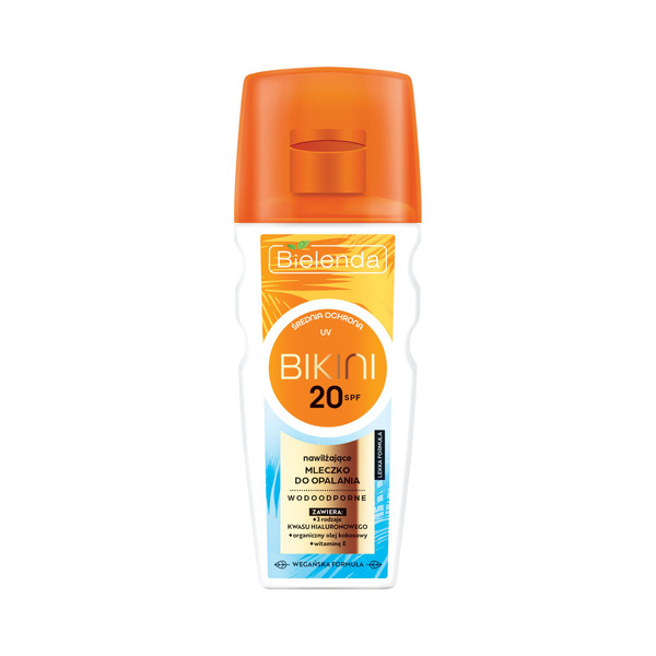 Bielenda Bikini Nawilżające Mleczko Wodoodporne do Opalania SPF20 175ml Best Before 31.05.26