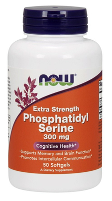 NOW Foods Fosfatydyloseryna 300mg Na Pamięć i Koncentrację 50 Kapsułek