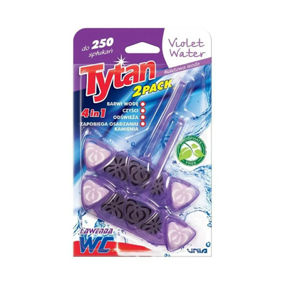 Tytan WC Zawieszka Toaletowa Blue Water Lawendowa 4w1 2 x40g