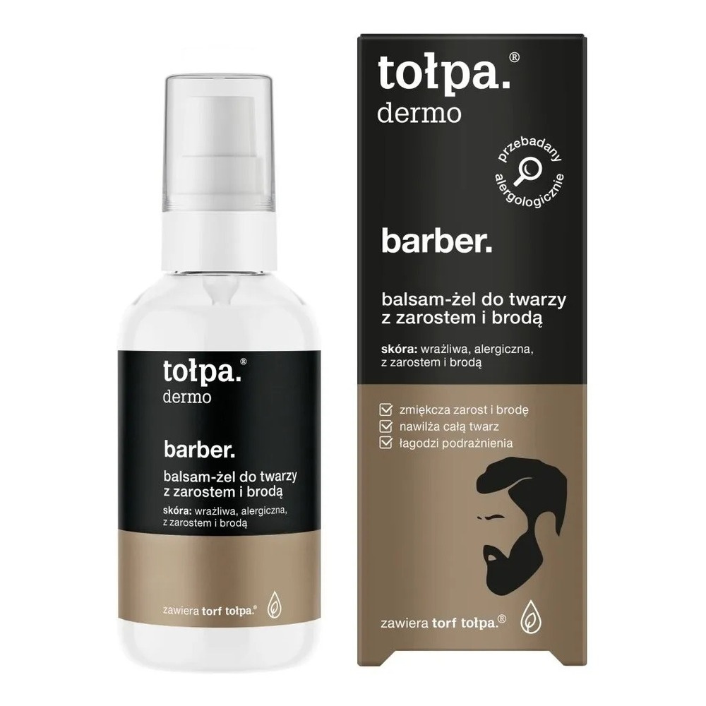 Tolpa Dermo Men Barber Nawilżający Balsam-Żel do Twarzy z Brodą 75ml