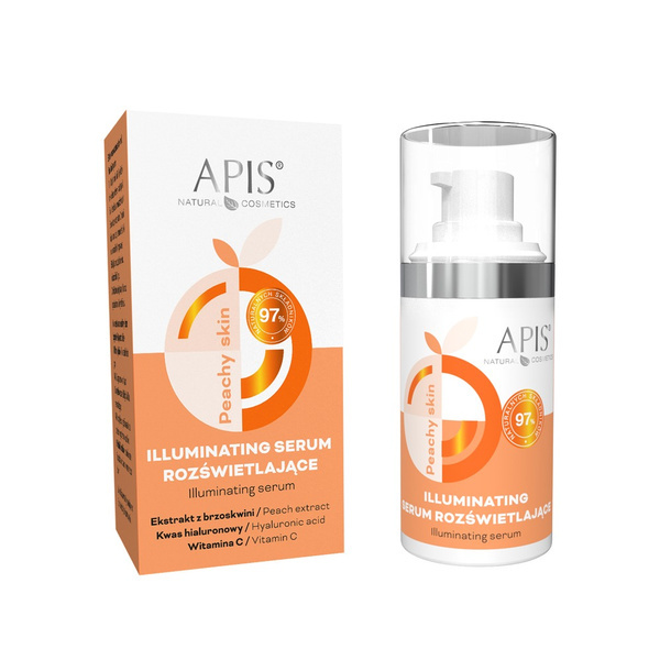 Apis Peachy Skin Illuminating Rozświetlające Serum do Twarzy dla Skóry Szarej 15ml