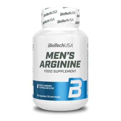 BioTechUSA Men's Arginine Kompleks dla Mężczyzn z Argininą i Witaminami 90 Kapsułek