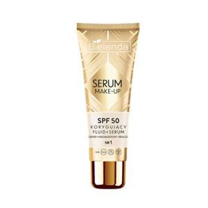 Bielenda Serum Make-Up Korygujący Fluid i Serum SPF50 Nr 1 Light Beige 30g