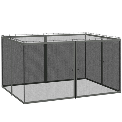 Outsunny 352 x 207cm Universal Replacement Mesh Sidewall Netting for Patio Gazebos and Canopy Tents, (Sidewall Only) Dark Grey
