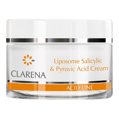 Clarena Acid Line Krem Przeciwtrądzikowy z Kwasem Pirogronowym i Salicylowym 50ml