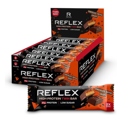 Reflex Nutrition High Protein Twin Bar, Chocolate Toffee Crispy - 12 x 60g