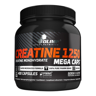 Olimp Creatine 1250 Mega Caps Monohydrat Kreatyny na Siłę 400 Kapsułek