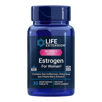 Life Extension Estrogen For Women Wsparcie dla Kobiet w Okresie Menopauzy 30 Tabletek Wegetariańskich