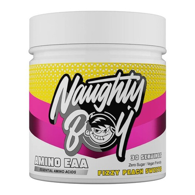 Naughty Boy Amino EAA o Smaku Brzoskwiniowych Cukierków Aminokwasy w Proszku Na Regenerację 345g