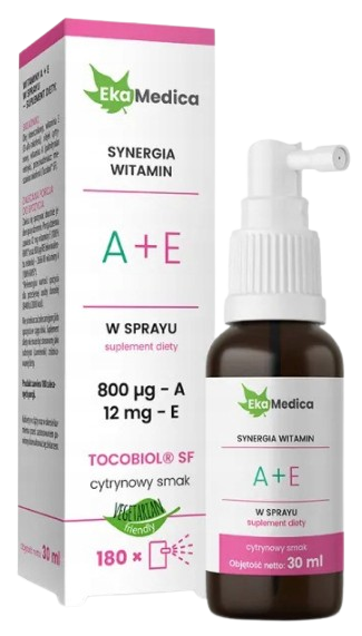 EkaMedica Witamina A 800 µg + E 12 mg w Sprayu 30ml