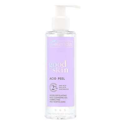 Bielenda Good Skin Acid Peel Mikrozłuszczający Żel do Mycia Twarzy 195g