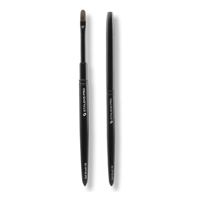 Staleks Pro Expert 06 Owalny Pędzel do Żelu Włosie Syntetyczne Aluminium 1 szt.